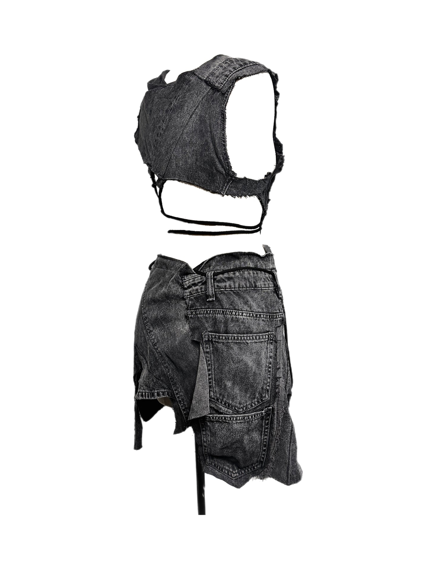 A ‘MAIN CHARACTER’ Denim Top & Skirt