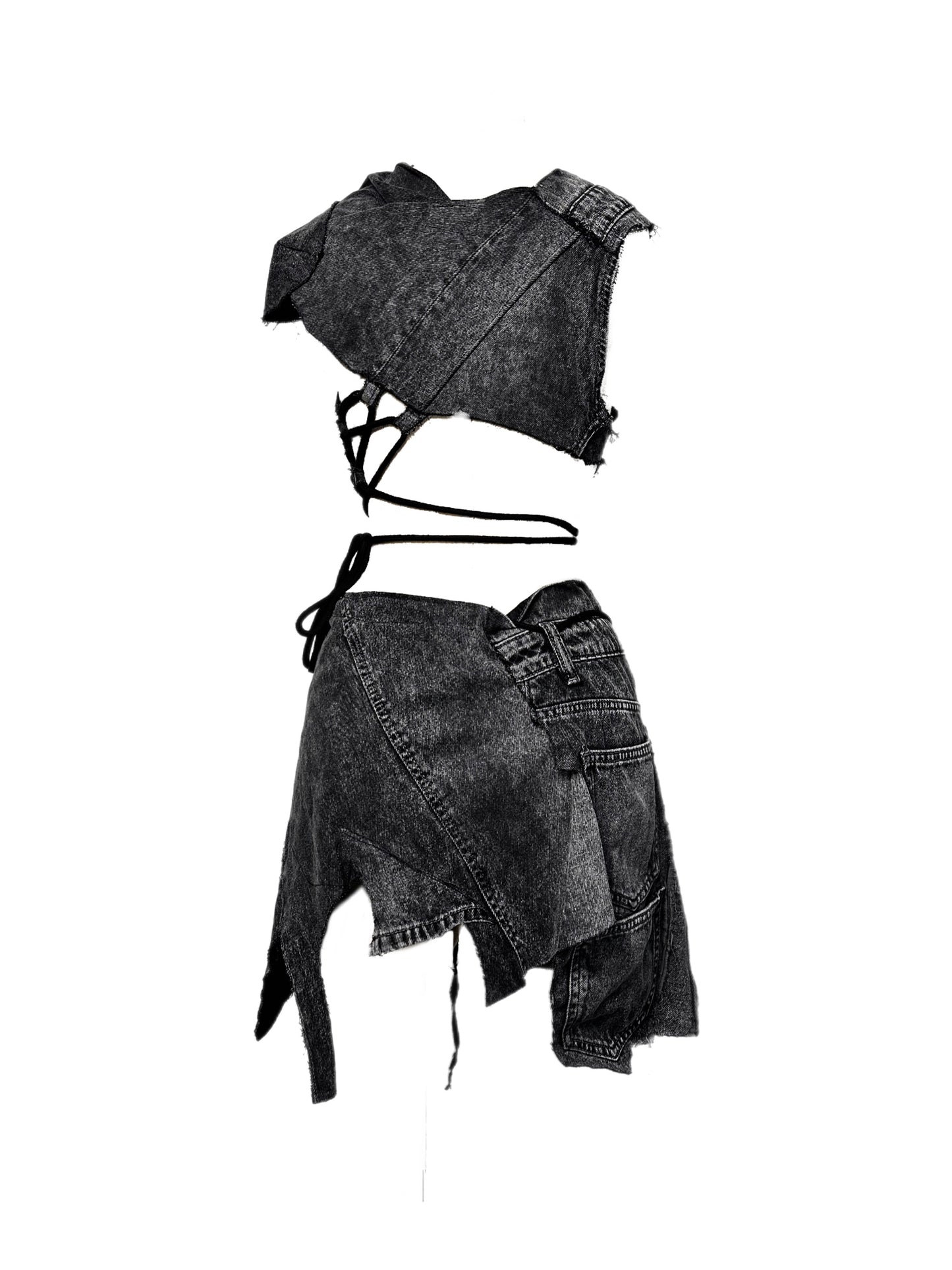 A ‘MAIN CHARACTER’ Denim Top & Skirt