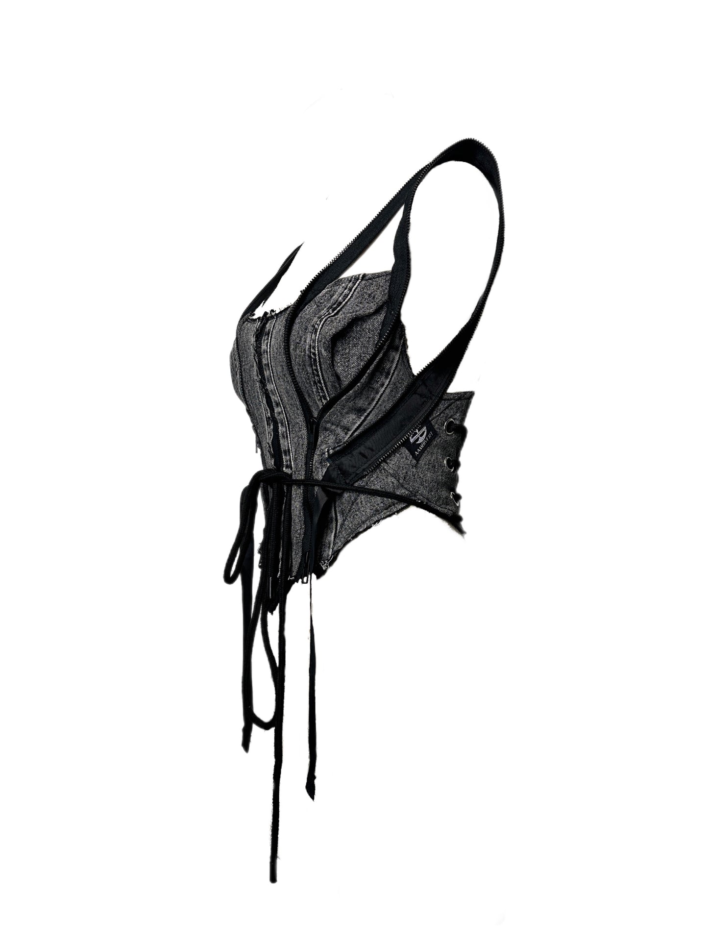 AA ‘ZIP-UP’ Denim Corset
