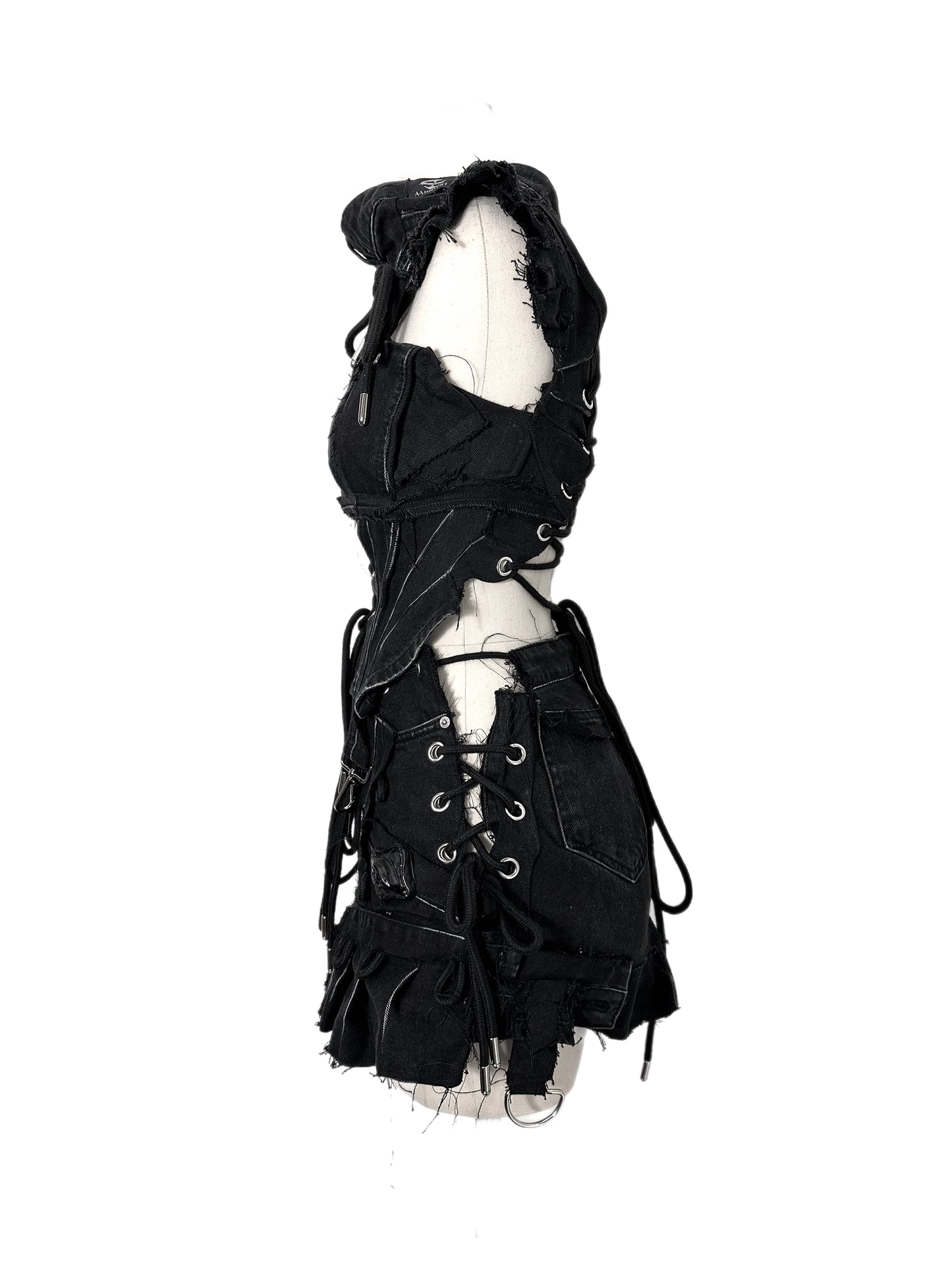 DEJA-VÚ Denim Corset & Skirt Set