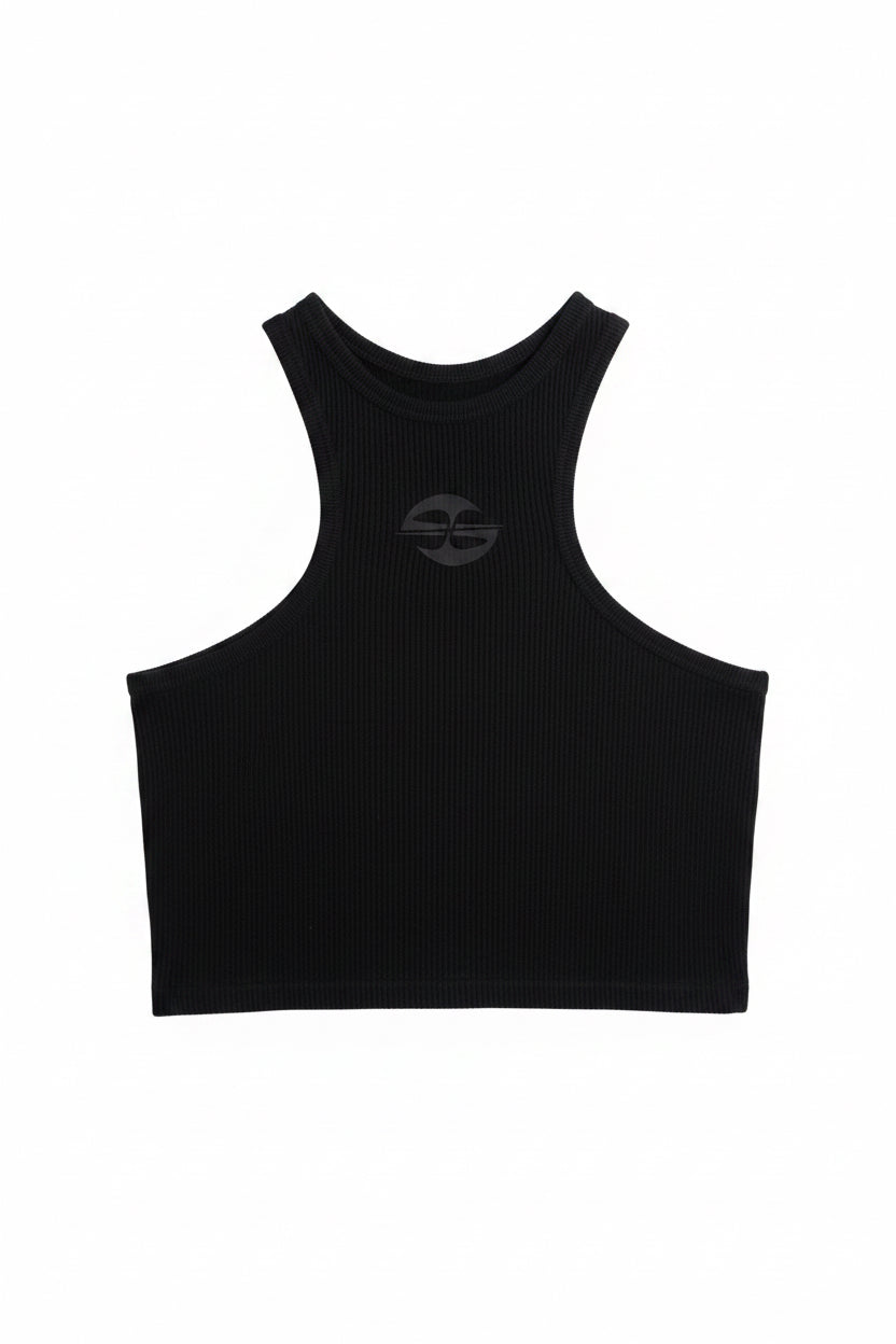 AAMBIVERT ribbed crop top women's dystopian streetwear UK