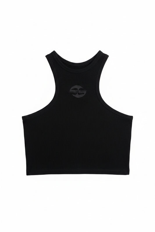 AAMBIVERT ribbed crop top women's dystopian streetwear UK
