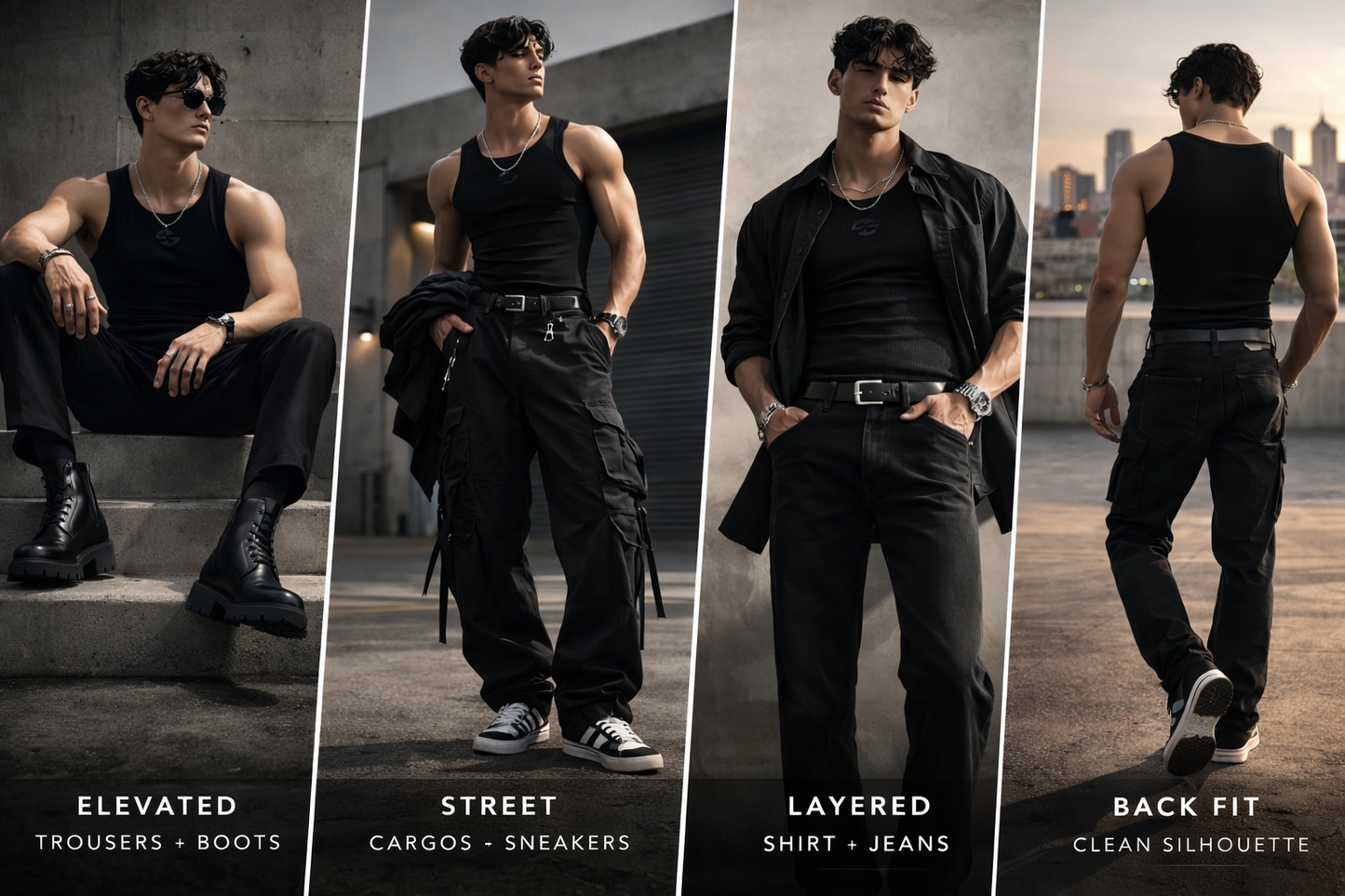 Men’s Ribbed Fitted Tank Top  by AAMBIVERT