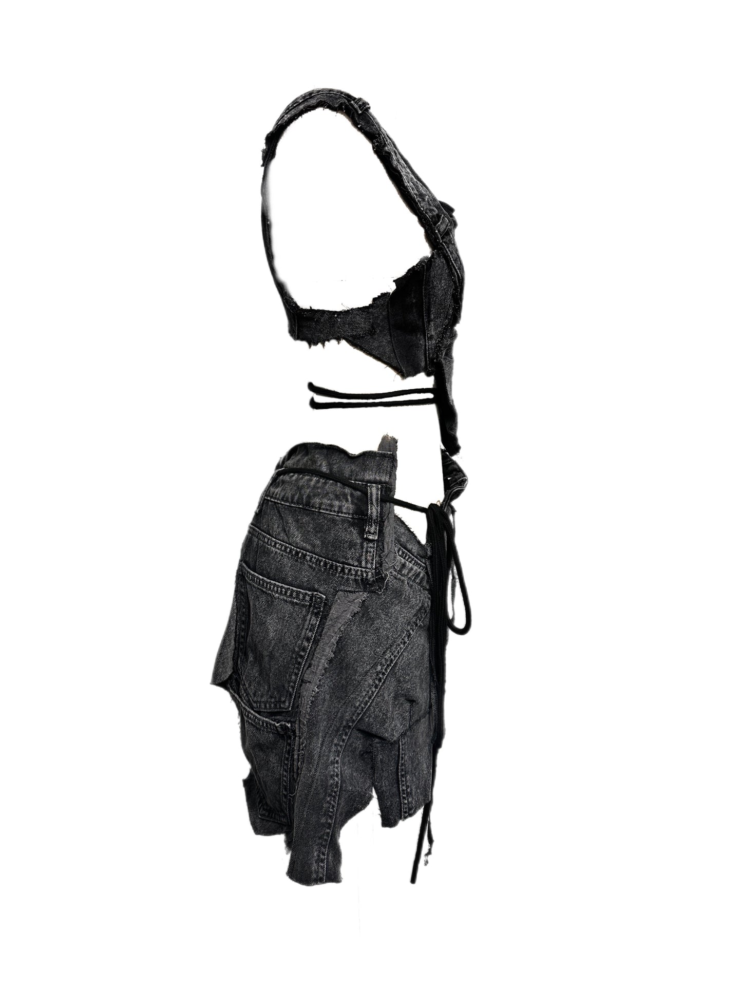 A ‘MAIN CHARACTER’ Denim Top & Skirt