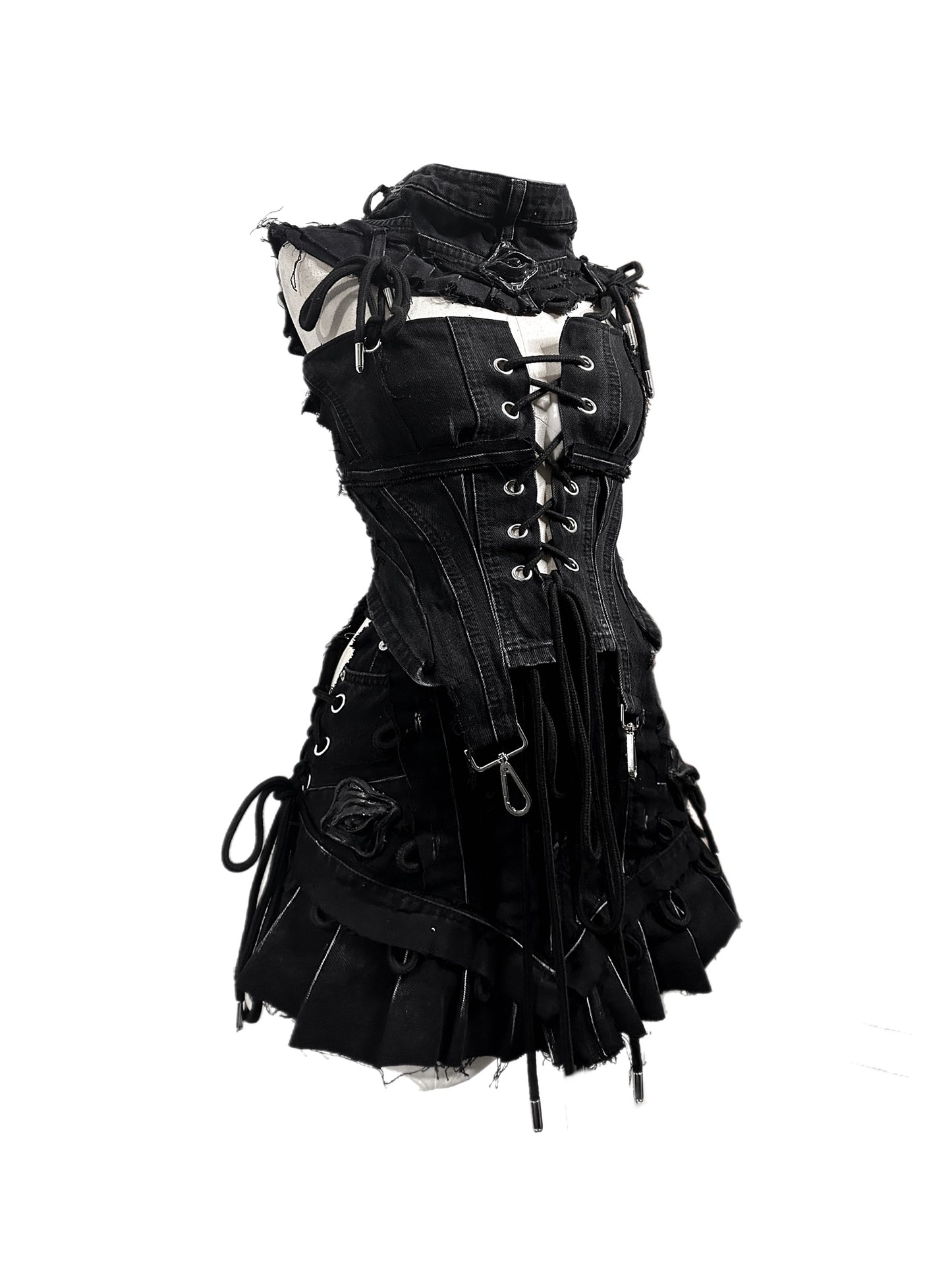 DEJA-VÚ Denim Corset & Skirt Set