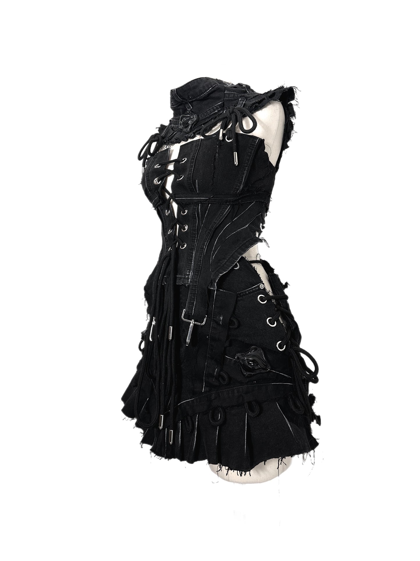 DEJA-VÚ Denim Corset & Skirt Set