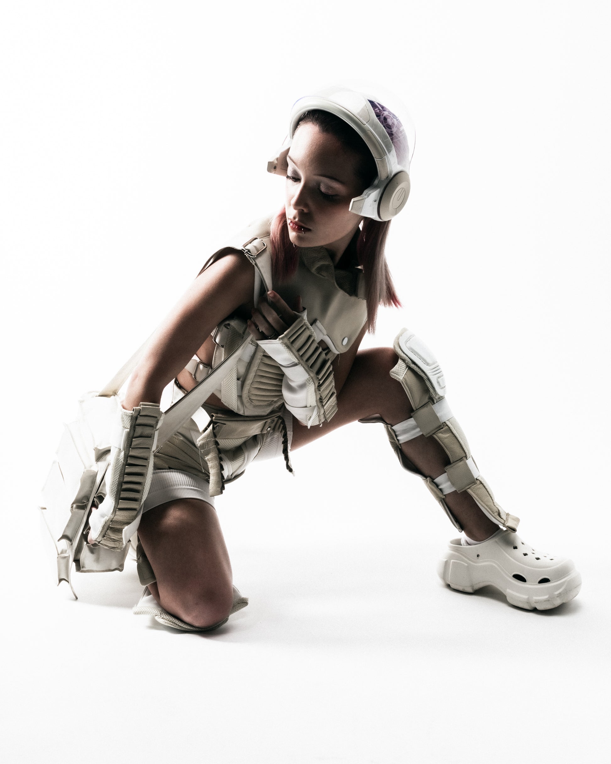 Rent dystopian cyberpunk Look 1 — full outfit fashion rental by AAMBIVERT